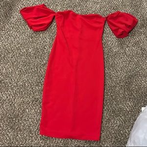 Red fashion nova dress